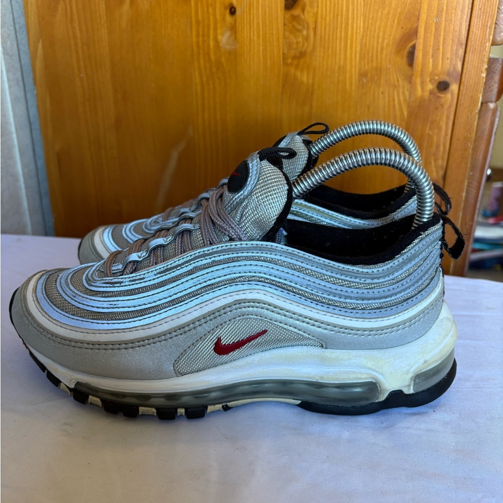 Nike Air Max 97 OG Silver Bullet with Red Accents Women’s Size 6